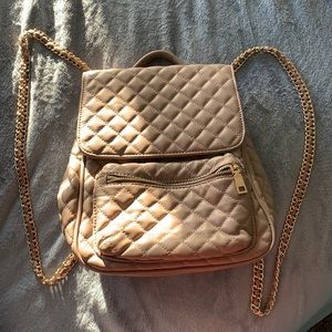 Beige + Gold Backpack